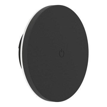 Eglo - Aplique de pared exterior táctil recargable y regulable LED/5W/5V 2000 mAh 3000/4000/6500K IP44 negro