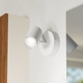 Eglo - Aplique de pared para baño, foco 1xGU10/5W/230V IP44, blanco