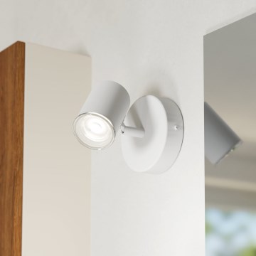 Eglo - Aplique de pared para baño, foco 1xGU10/5W/230V IP44, blanco