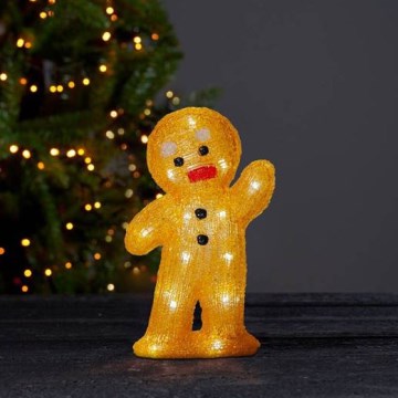 Eglo - Decoración navideña LED 20xLED/0,06W/3xAA en forma de galleta de jengibre