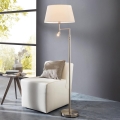 Eglo/Edi Light - Lámpara LED de pie SANTANDER 1xE27/11W/230V + LED/2,3W cromo mate