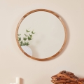Eglo - Espejo de pared diá. 70 cm marrón
