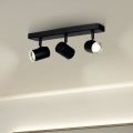 Eglo - Foco de baño 3xGU10/5W/230V IP44 negro