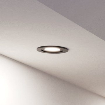Eglo - Foco empotrable LED para baño 1x GU10/4,5 W/230 V IP44 negro