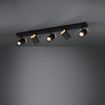 Eglo - Foco LED 5xGU10/4,5W/230V 3000K negro/marrón