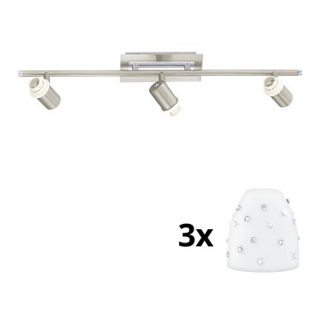 Eglo - Foco LED MY CHOICE 3xE14/40W/230V cromo mate/blanco
