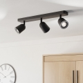 Eglo - Foco orientable 3xGU10/10W/230V negro