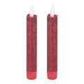 Eglo - JUEGO 2x Vela LED LED/1xAAA 15 cm rojo