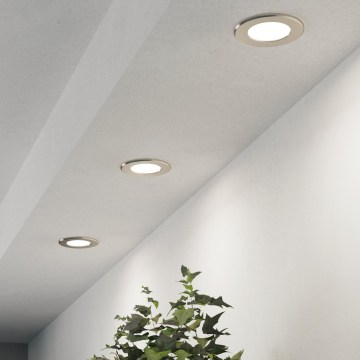 Eglo - Juego de 3 downlights empotrables LED LED/3,7W/230V 2700/4000/6500K Ø 8,8 cm cromo mate