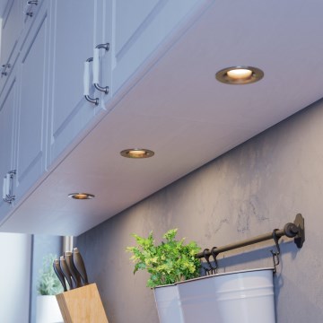 Eglo - Juego de 3 downlights empotrables LED regulables LED/4,8W/230V Ø 8,8 cm cromo mate