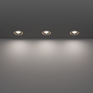 Eglo - Juego de 3 empotrables LED para baño LED/4,9W/230V 2700/4000/6500K Ø 8,8 cm IP65 cromo mate