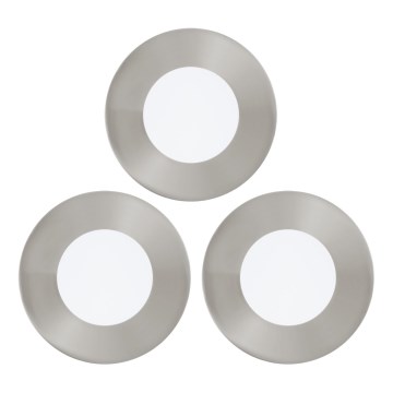 Eglo - Juego de 3 focos empotrables de techo FUEVA LED/2,7W/230V Ø 8,5 cm