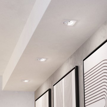 Eglo - Juego de 3 focos empotrables LED regulables LED/6,4W/230V 8,8x8,8 cm blanco