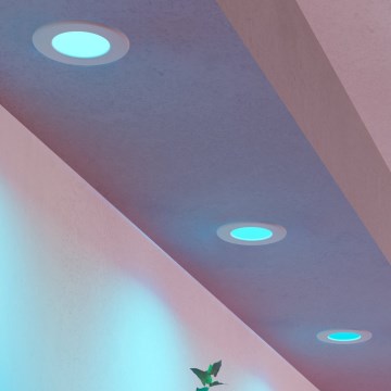 Eglo - Juego de 3 focos empotrables LED RGBW regulables para baño LED/2,8W/230V 2700-6500K Ø 8,8 cm IP44 blanco