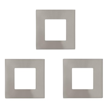 Eglo - Juego de 3 luminarias empotrables de techo LED FUEVA LED/2,7W/230V 8,5x8,5 cm