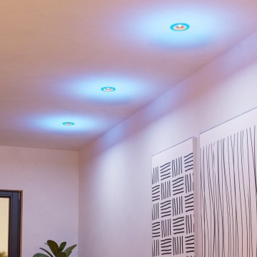 Eglo - Juego de 3 luminarias empotradas LED regulables para baño LED/3,8W/230V 2700-6500K IP44 + mando a distancia