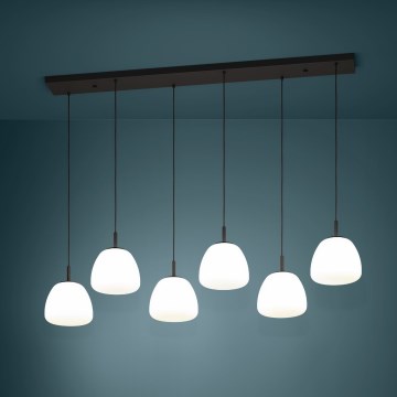 Eglo - Lámpara colgante 6xE27/40W/230V negro