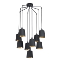Eglo - Lámpara colgante 9xE27/40W/230V negro