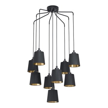 Eglo - Lámpara colgante 9xE27/40W/230V negro