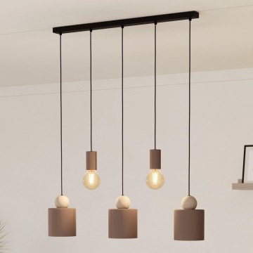 Eglo - Lámpara colgante con cable 5xE27/40W/230V