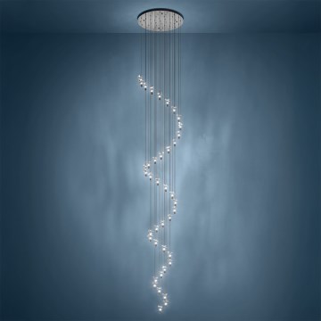 Eglo - lámpara colgante LED con cable 40xLED/2,1W/230V 2200/3000/4000K cromado brillante