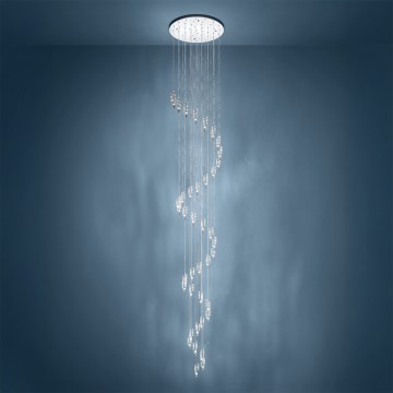 Eglo - Lámpara colgante LED con cable 40xLED/2,1W/230V 2200/3000/4000K cromo brillante