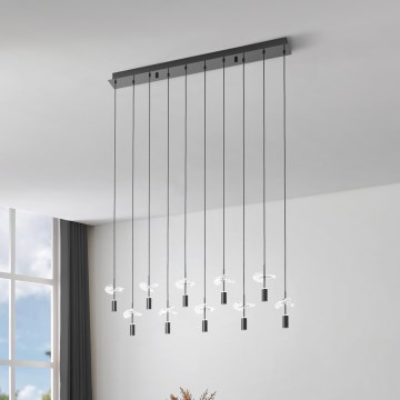 Eglo - Lámpara colgante LED con cable 40xLED/2,6W/230V 2200/3000/4000K cromo brillante