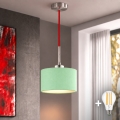 Eglo - Lámpara colgante LED con cable TUNJA 1xE27/60W/230V Ø 20 cm verde/rojo