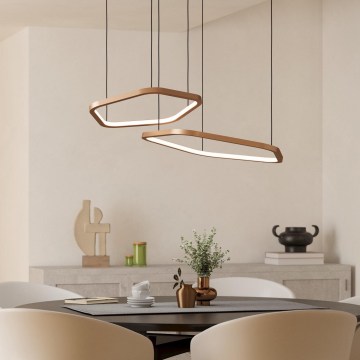 Eglo - Lámpara colgante LED regulable con cable LED/30W/230V 2200-6500K latón + mando a distancia