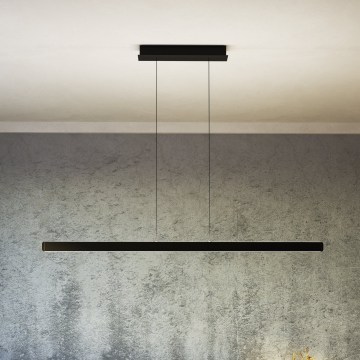 Eglo - Lámpara colgante LED regulable con cable LED/30W/230V negra + mando a distancia