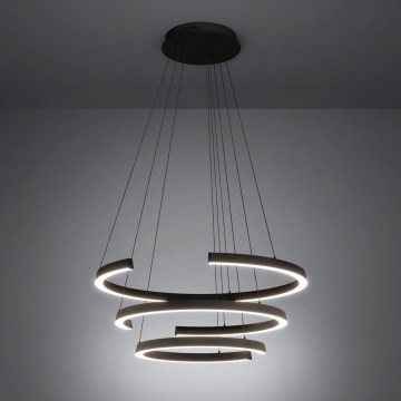 Eglo - Lámpara colgante LED regulable con cable LED/50W/230V 2200-6500K negra + mando a distancia