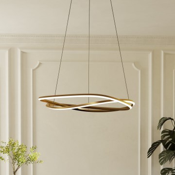 Eglo - Lámpara colgante LED regulable con cable LED/60W/230V 2200-6500K dorada + mando a distancia