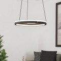 Eglo - Lámpara colgante LED regulable sobre cable 2xLED/20W/230V 2700-6500K Ø 48 cm negra + mando a distancia