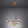 Eglo - Lámpara colgante LED regulable suspendida en cable LED/50W/230V 2200-6500K dorada + mando a distancia