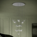 Eglo - Lámpara de araña LED regulable 17xLED/3W/230V 3000K cromo brillante