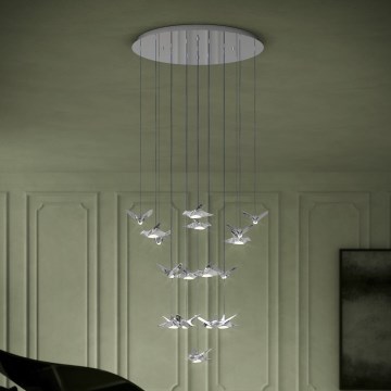 Eglo - Lámpara de araña LED regulable 17xLED/3W/230V 3000K cromo brillante