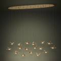 Eglo - Lámpara de araña LED regulable 17xLED/3W/230V 3000K dorado