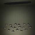 Eglo - Lámpara de araña LED regulable 17xLED/3W/230V 3000K negro