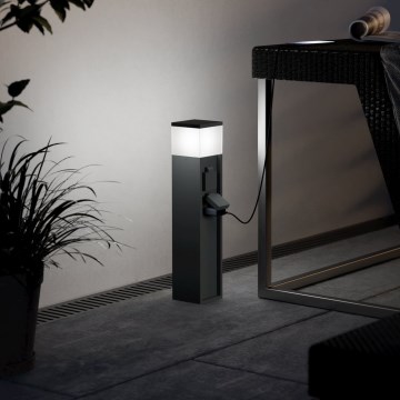 Eglo - Lámpara de exterior con 2 portalámparas 1xE27/25W/230V IP54 antracita