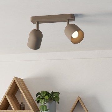 Eglo - Lámpara de focos 2xE14/40W/230V beige