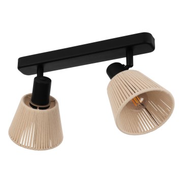 Eglo - Lámpara de focos 2xE14/40W/230V beige/negro