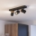 Eglo - Lámpara de focos para baño 3xGU10/3W/230V IP44 negro/beige