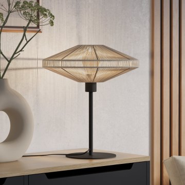 Eglo - Lámpara de mesa 1xE27/40W/230V color crema