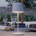 Eglo - Lámpara de mesa LED recargable para exterior, táctil y regulable LED/1,8W/5V 2500/3000/4000K 2500 mAh IP54 gris