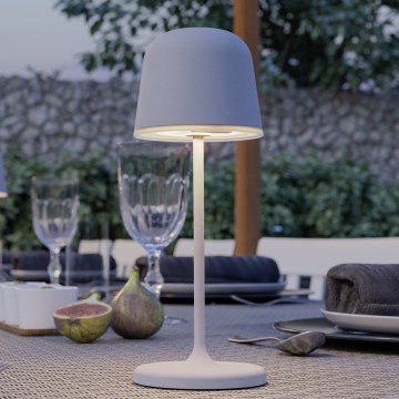 Eglo - Lámpara de mesa LED recargable para exterior, táctil y regulable LED/1,8W/5V 2500/3000/4000K 2500 mAh IP54 gris