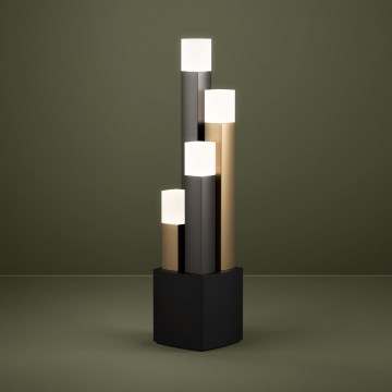 Eglo - Lámpara de mesa LED regulable 4xLED/3,7W/230V 3000K antracita/dorado