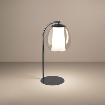 Eglo - Lámpara de mesa LED regulable LED/5,5W/230V + LED/1,6W 2200-6500K negro cromado