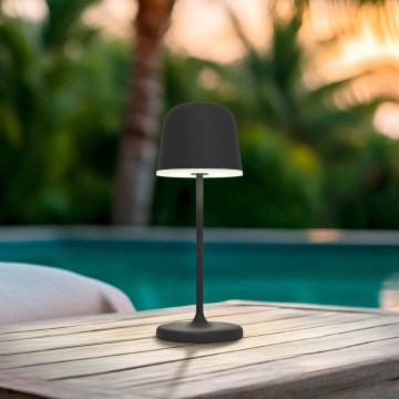 Eglo - Lámpara de mesa recargable LED regulable para exterior con control táctil LED/1,8W/5V 2500/3000/4000K 2500 mAh IP54 negra