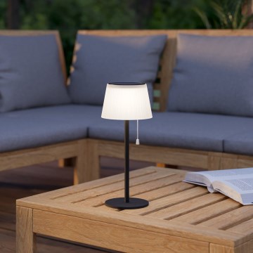 Eglo - Lámpara de mesa solar recargable LED/2,3W/3,7V 3000/4000/6500K 1800 mAh IP44 negra
