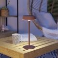 Eglo - Lámpara de mesa táctil LED recargable por energía solar regulable LED/3W/5V 3000-6000K 1800 mAh IP44 naranja